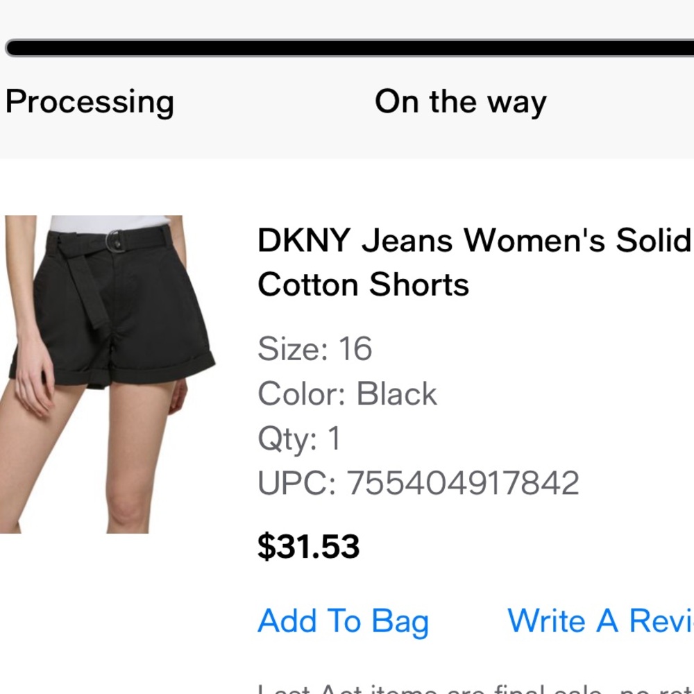 DKNY Women's Solid Belted Cuffed Black Shirts